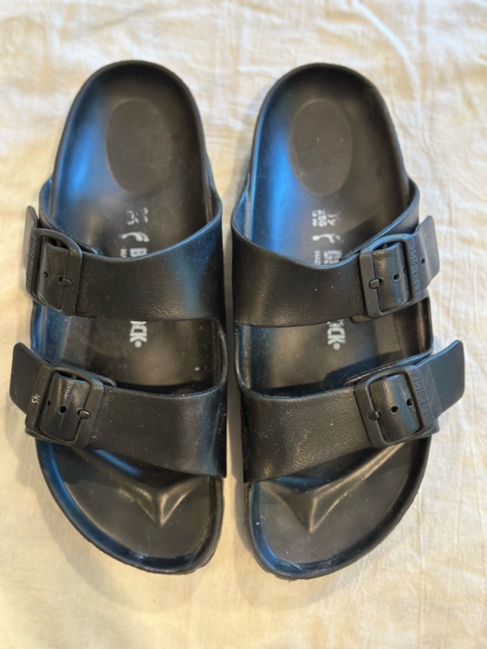 Birkenstock Women’s Black Two-Buckle EVA Slide Sandals